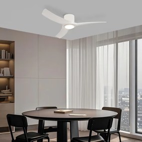 ZEVENTI - Ventilator de tavan LED ORBITO LED/24W/230V Wi-Fi Tuya alb + telecomandă