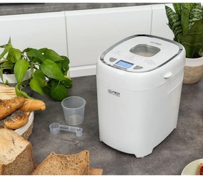 Masina de paine First Austria FA-5150-3, 550W, 13 programe, 2 dimensiuni, 3 trepte de coacere, Alb