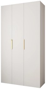 Dulap de haine 130 cm Carmela 50-4 (alb + Auriu). 1126822