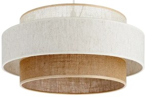 Lustră pe cablu BOHO 1xE27/60W/230V Ø 40 cm alb/iută