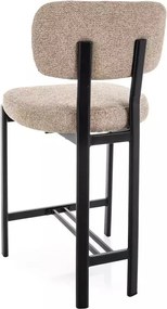 Scaun de bar Misaki H-2 bej 253 / negru mat