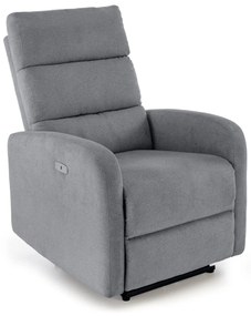 Fotoliu recliner Carinio stofa gri H100 cm