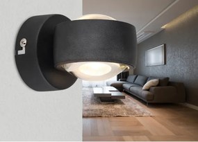 Globo 78290B - Aplică de perete LED RANDI LED/7W/230V 3000K neagră