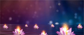 Tablou - Nuferi magici (120x50 cm)