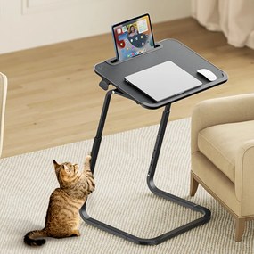 Masuta reglabila mic dejun cu suport tableta, negru