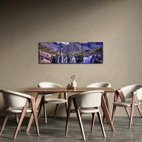 Tablou cu cascade (cu ceas) (90x30 cm)