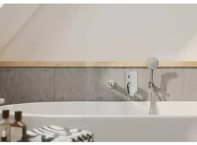 Furtun de dus Deante extensibil platina 150 cm