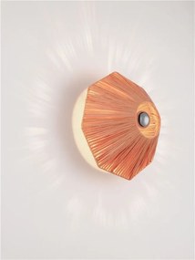Aplica de perete cu design texturat ELVIO caramiziu 30cm