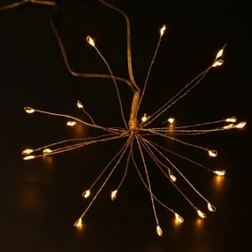 Brilagi - Ghirlandă LED pentru exterior, 150 LED, 5 m, IP44, alb cald, efect artificii