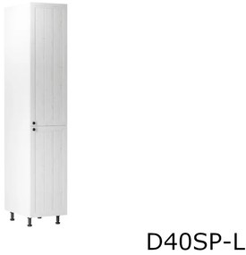 Expedo Corp bucătărie înalt LORIENT D40SP, 40x212x58, alb/pin Andersen, stânga