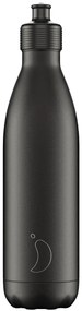 Sticlă termos Chilly's Bottles - neagră - 750ml, ediția Original Sports