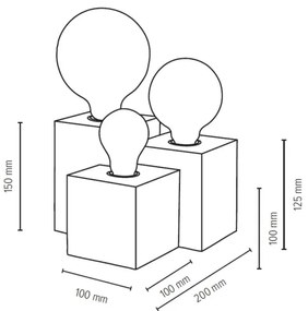 Lampă de masă Spot-Light 2276376 VINCENT 3xE27/15W/230V