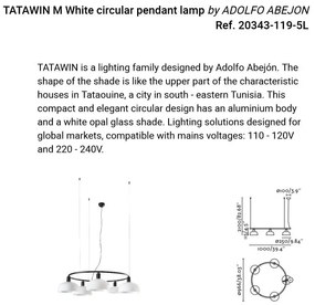 Lustra suspendata design modern TATAWIN M alb