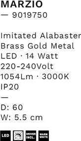 Aplica de perete LED decorativa MARZIO D-60cm