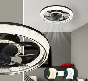 Lustra LED cu ventilator si telecomanda CIRILLA 03644 GL