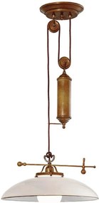 Lustra design rustic din alama cu sticla murano Country