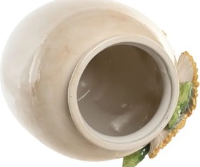 Vază decorativă din ceramică cu motiv floarea-soarelui, 26×26×34 cm, „Girasol"
