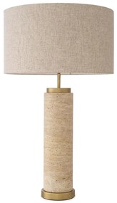 Veioza, Lampa de masa design LUX Lxry, travertin