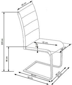 Scaun K85 piele ecologica negru