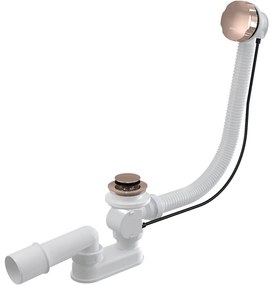 Set de scurgere si revarsare pentru cada de baie, lungime 570 mm, aur rosu lucios Red gold lucios