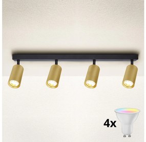 Brilagi - Spot LED dimabil SELE GOLDEN 4xGU10/6,5W/230V negru/auriu