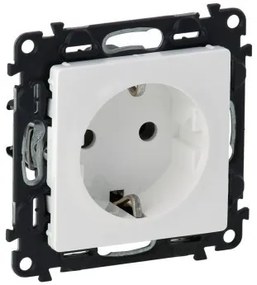 Priza simpla cu impamantare, 16A, IP20, alb, Legrand Valena Life
