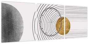 Tablou - Arcuri rustice N⁰1 (cu ceas) (90x30 cm)