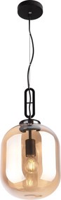 MaxLight Honey lampă suspendată 1x60 W negru-chihlimbar P0297