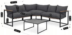 JAKS Set de mobilier de grădină Toledo