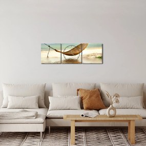Tablou - Relax la plajă (cu ceas) (90x30 cm)