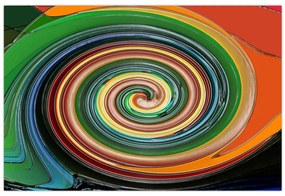 Tablou abstract - spirala colorata (90x60 cm)