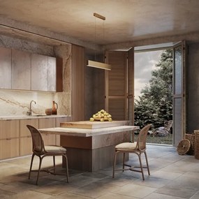 Lustră LED pe cablu Maytoni P010PL-L23G3K STEP LED/23W/230V 3000K 91 cm auriu