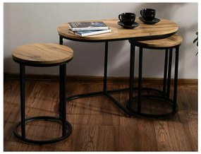 Măsuță de cafea Lucera, stejar artisan / negru