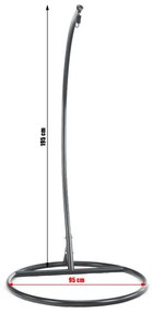 Cadru pentru balansoar suspendat Culoare Negru, OTAN TYP 2