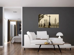 Tablou - Londra în ceață, Anglia (90x60 cm)