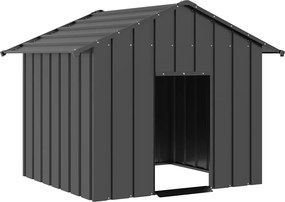 vidaXL Casă pentru câini cu acoperiș 131x101x102 cm oțel galvanizat