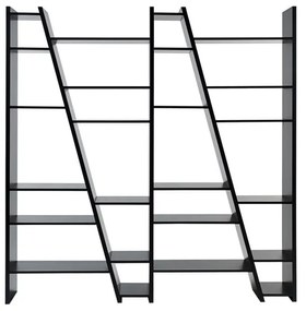 Bibliotecă TemaHome Delta, negru mat