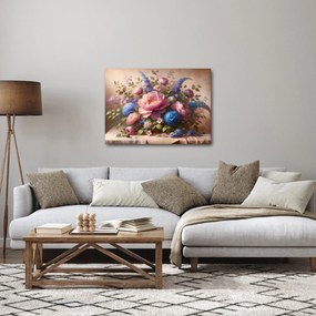 Tablou - Masă plină de flori (70x50 cm)