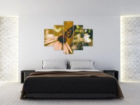 Tablou cu fluture pe floare (150x105 cm)