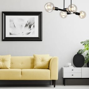 Lustră pe tijă ASTRID 4xE27/60W/230V neagră