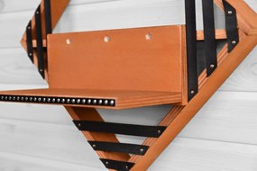 Raft de perete lemn stratificat Epsilon Homs 42 x 42 x 12 cm, maro