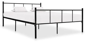 284640 vidaXL Cadru de pat, negru, 160 x 200 cm, metal