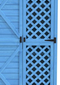 Depozit de mobilier de grădină din lemn pentru exterior, magazie de unelte rezistentă la intemperii, cu mult spațiu de depozitare și construcție din lemn stabilă, 90x56,5x175,3 cm, Albastru