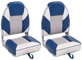 vidaXL Scaune pliabile pentru barcă 2 buc. cu spătar înalt 39x43x58 cm