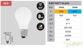 BEC LED E27 dimabil 8W A60 2700K lumina calda 17485