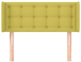 Tablie de pat cu aripioare verde 83x16x78 88 cm textil 1, Verde, 83 x 16 x 78 88 cm