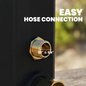 Outsunny Duș solar 35L, protecție anti-îngheț, 2 capete de duș, robinet pentru picioare | Aosom Romania