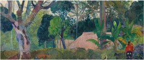 Tablou - Paul Gauguin, Te raau rahi (The Big Tree), reproducere (120x50 cm)