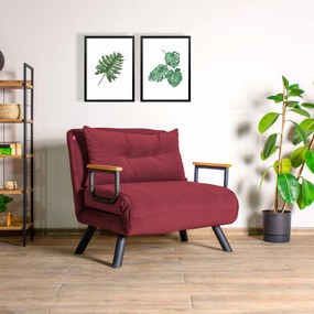 Fotoliu extensibil Sando Single - Maroon