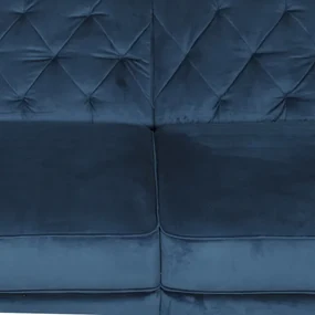 Canapea Retro, Stanga, Albastru, 256 x 115 Cm